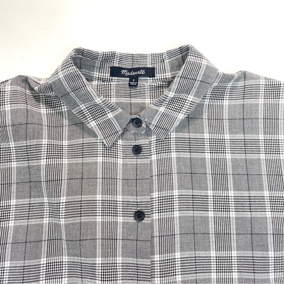 MADEWELL Plaid Westlake Shirt in Gray Menswear Plaid Size S Style #MA837 - Picture 4 of 7